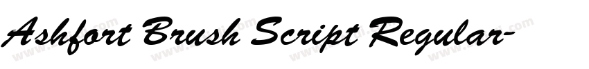 Ashfort Brush Script Regular字体转换